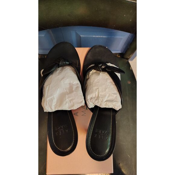 Alex Marie Women's Black 2" Heels Bow Tie Strap size 8.5 - Picture 4 of 8